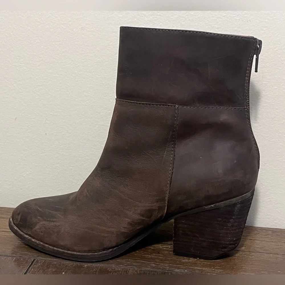 Jeffrey Campbell Rosmore Brown Leather Boots Booties Handmade Ibiza Women size 7